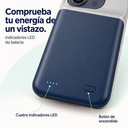 🔋✨ Funda con power bank 2 en 1 para iPhone ¡Di adiós a la ansiedad por la batería descargada! 🚫 6800mAh, carga PD de 20W, delgada, protege y carga al mismo tiempo 📱