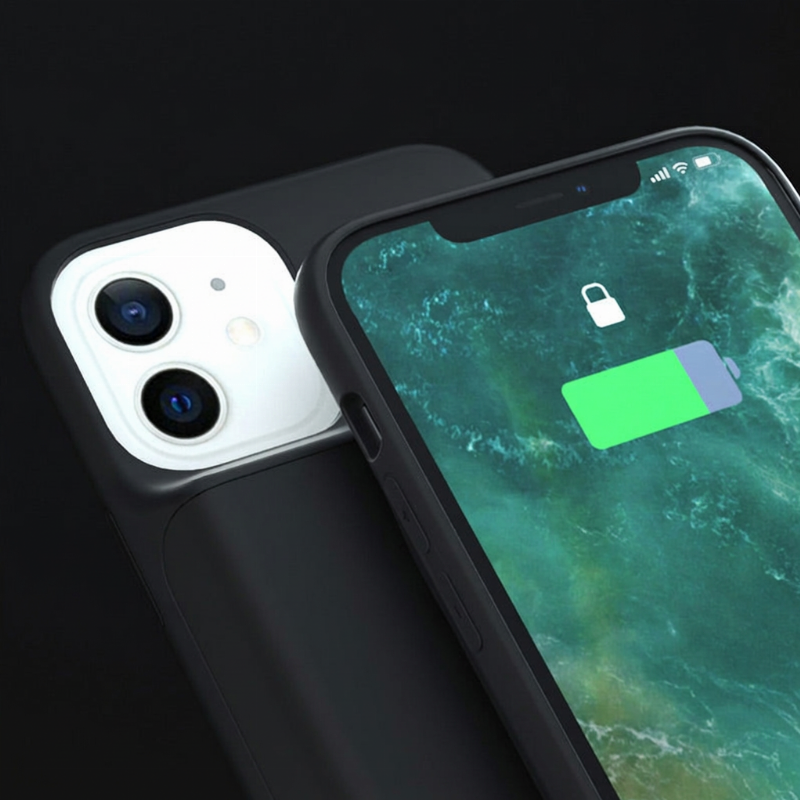 🔋✨ Funda con power bank 2 en 1 para iPhone ¡Di adiós a la ansiedad por la batería descargada! 🚫 6800mAh, carga PD de 20W, delgada, protege y carga al mismo tiempo 📱