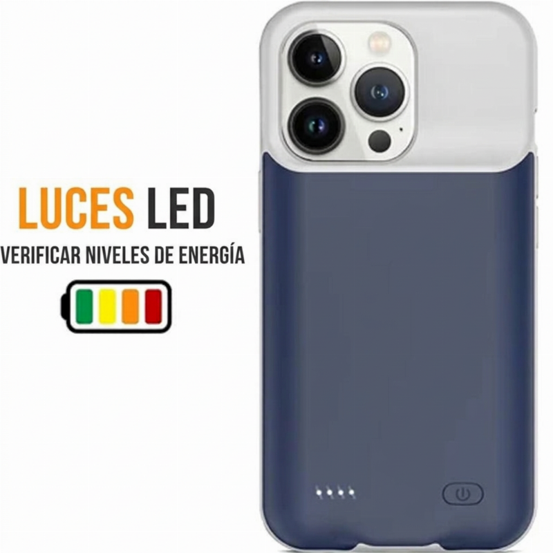 🔋✨ Funda con power bank 2 en 1 para iPhone ¡Di adiós a la ansiedad por la batería descargada! 🚫 6800mAh, carga PD de 20W, delgada, protege y carga al mismo tiempo 📱