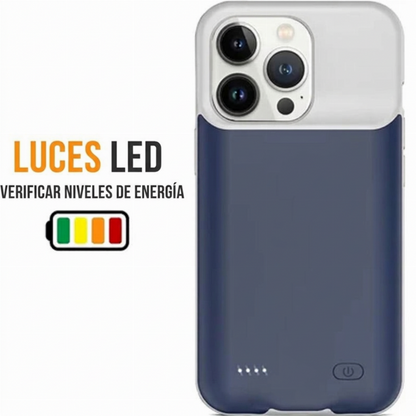 🔋✨ Funda con power bank 2 en 1 para iPhone ¡Di adiós a la ansiedad por la batería descargada! 🚫 6800mAh, carga PD de 20W, delgada, protege y carga al mismo tiempo 📱