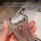 Clip coda di cavallo nappa strass Bling