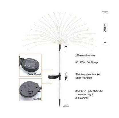 Ultimo Giorno 50% Di Sconto - Impermeabile Solare  Fuochi d'Artificio Lampada