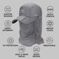 Cappello da sole con falda retrattile per attività all'aperto/pesca/equitazione/arrampicata.