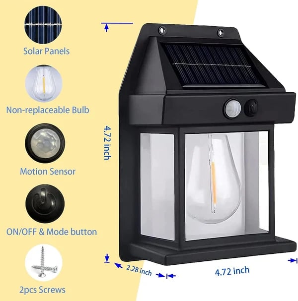 🎁2024 Nuova lampada da parete solare per esterni