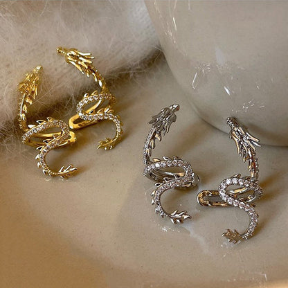 1 Pair Non-pierced Dragon Ear Cuffs