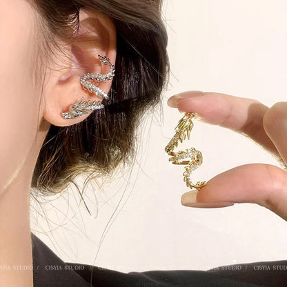 1 Pair Non-pierced Dragon Ear Cuffs