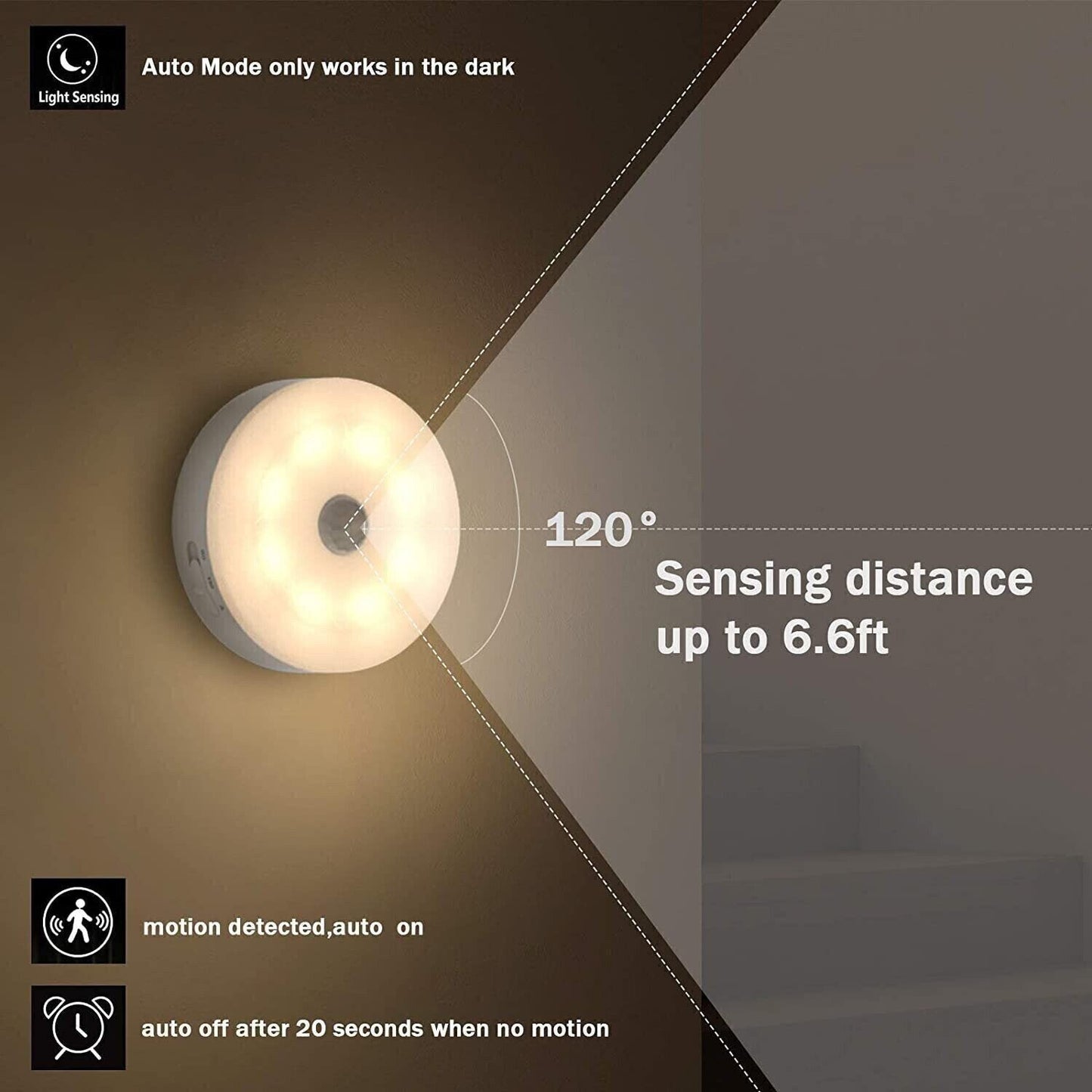 Luce LED ad alta efficienza con sensore di movimento