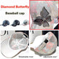 🦋Cappello da baseball con diamante e farfalla in rete
